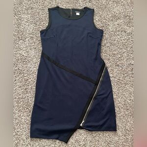 VENUS Asymmetrical Navy and Black Dress